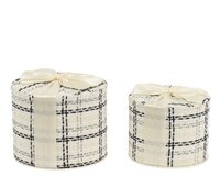 Giftbox karton d14h11cm wit/zwart