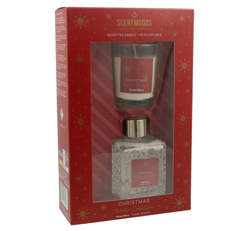 Giftset kaars&diff forest berry