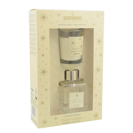 Giftset kaars&diff vanilla oak