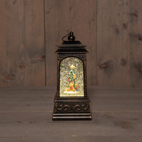 Glitterlantaarn kerstboom 20.5x9cm