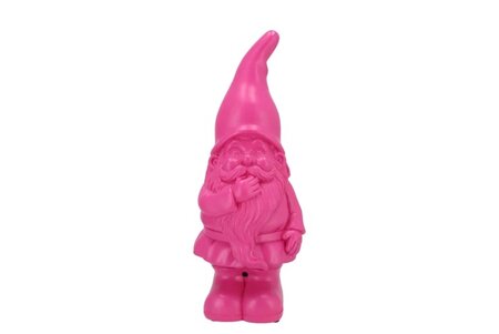GNOME FLIRTY JASPER FUCHSIA W SOUND 11X10X27CM