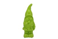 GNOME FLIRTY JASPER GREEN W SOUND 11X10X27CM