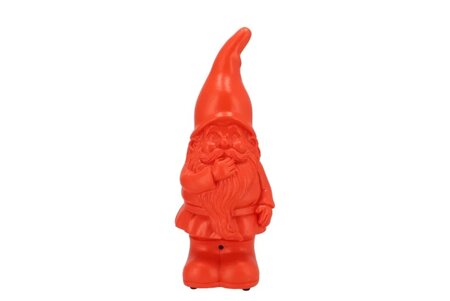 GNOME FLIRTY JASPER ORANGE W SOUND 11X10X27CM