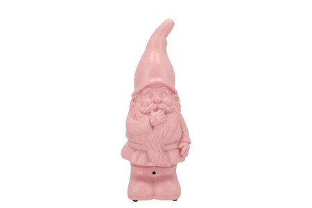 GNOME FLIRTY JASPER PINK W SOUND 11X10X27CM