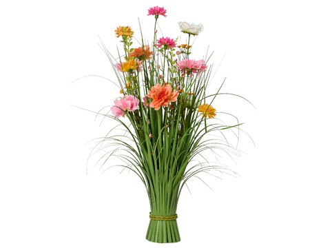 Gras polyester l30b30h70cm roze - afbeelding 1