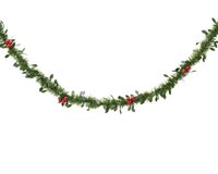 Guirlande met hulst/bes d10l270 grn
