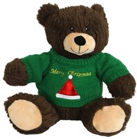 H.splg beer+kersttrui+piep 25cm brn