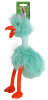H.splg fluffy bird 35cm blw/oranje