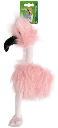 H.splg fluffy bird 35cm roze/zwart
