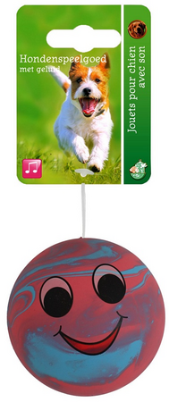 H.splg smiley bal 5cm blauw/roze