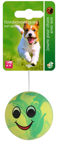 H.splg smiley bal 5cm groen/geel