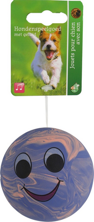 H.splg smileybal 7.5cm paars/oranje