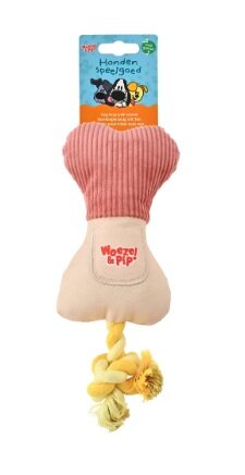 H.splg snackbot+touw+piep 20cm roze