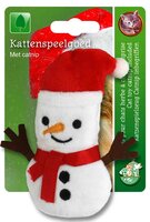 H.splg sneeuwpop+kerstmuts 11cm wit