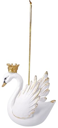 HANGDECO ZWAAN 8CM 2ASS KLEUR