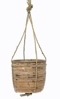 Hangend pot streep d20h19cm grijs