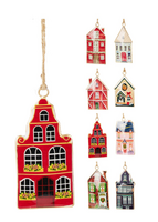 HANGER KERST HUISJE 10CM per stuk
