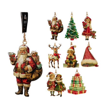 HANGER KERST RETRO 10CM per stuk