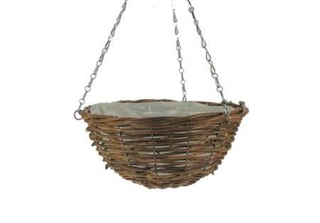 Hanging basket wilg d40cm grijs