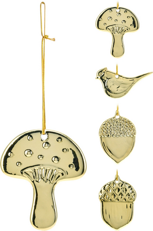 HERFST HANGDECO 6X9CM GOUD 4AS