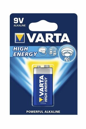 High energy 9v. op blister