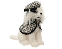 Hond kunstbont l22b13h32cm creme