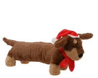 Hond polyester l15b40h18cm bruin