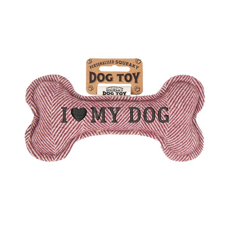 Hondenspeelgoed I love my dog (red)