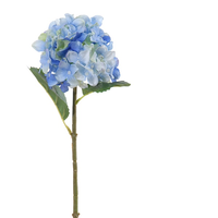 Hortensiasteel l46cm blauw (Zijde-bloem)