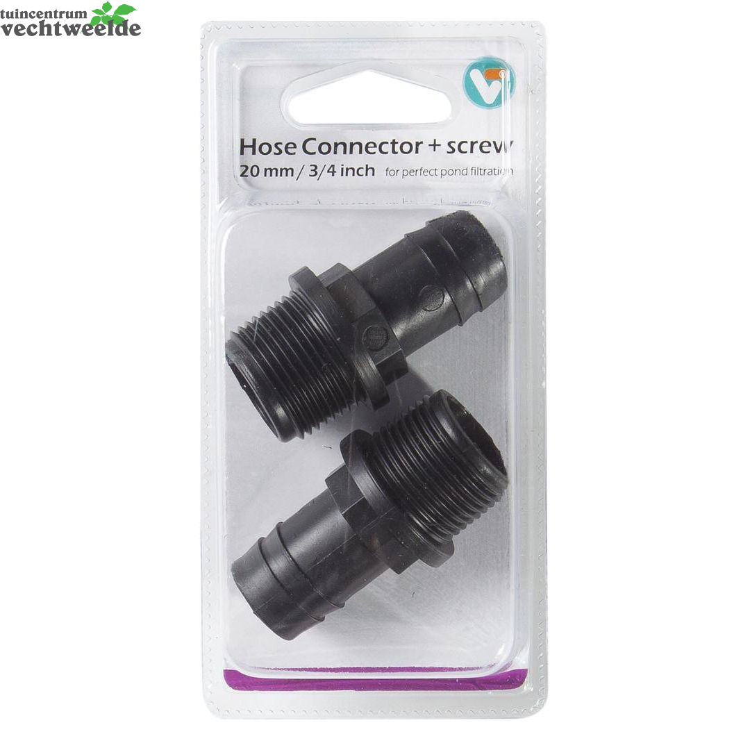 Hose connector+screw 20mm 3/4 inc Tuincentrum Vechtweelde