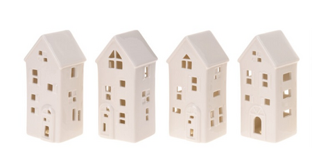 HUIS MET LED 16CM 4ASS