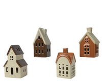 Huis porselein l8.3b11h17.9cm per stuk