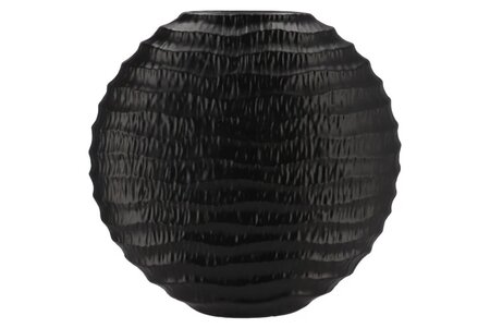 INGA JADA BLACK OVAL VASE WAVE 51X17X50CM