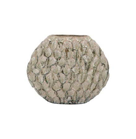 Inga Jada Green oval vaste active glaze 32x12x26