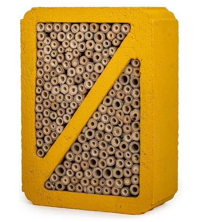 Insectenhotel salina 27x19x20 geel