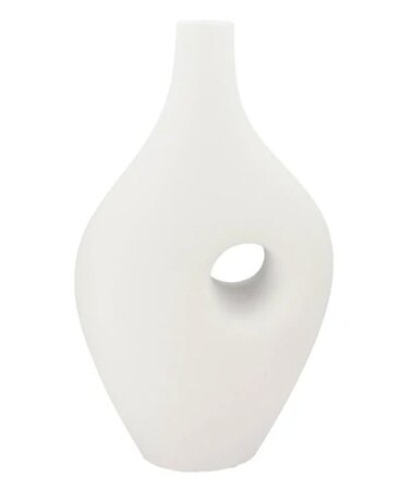 JILL WHITE VASE OVAL 20X40X73CM