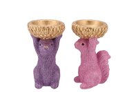 JINGLE PURPLE/PINK SQUIRREL ASS 12X10X17CM
