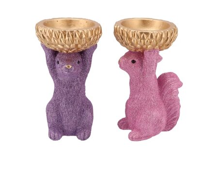 JINGLE PURPLE/PINK SQUIRREL ASS 14X12X23CM