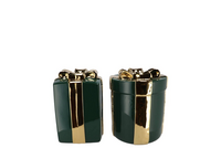 JOY MAJESTIC DARK GREEN VASE PRESENT 11X15CM