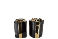 JOY WILD BLACK VASE PRESENT 11X15CM