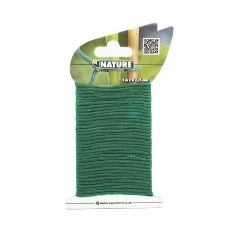 Jute touw groen ijzeren kern 5m - afbeelding 1