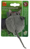 K.splg bibber muis+catnip 7cm grijs