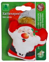 K.splg kerstman+catnip 9cm rood/wit