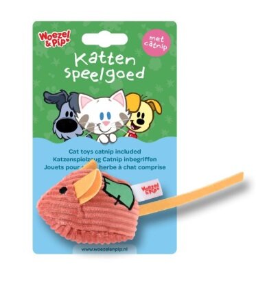 K.splg muis corduroy+catnip 8cm rd