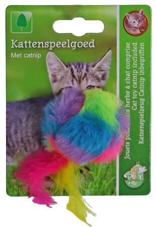 K.splg regenboogbal+veren+bel 12cm