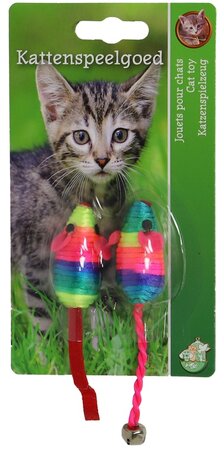 K.splg regenboogmuis 4cm krt a 2st