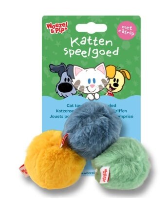 K.splg speelbal+catnip 5cm 3st