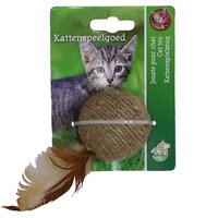 K.splg touwbal+veren 5.5cm bruin