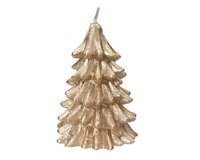 Kaars boom d8.5h10.5cm champagne