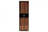 Kaars crown metallic copper 4x30cm.